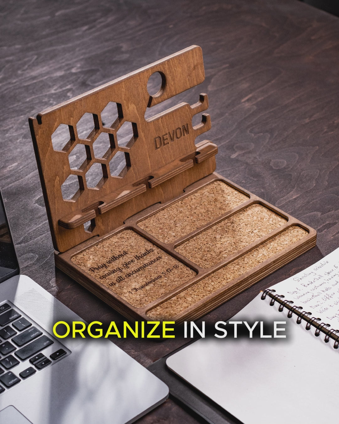 Desk organizer "Keepy" Cork