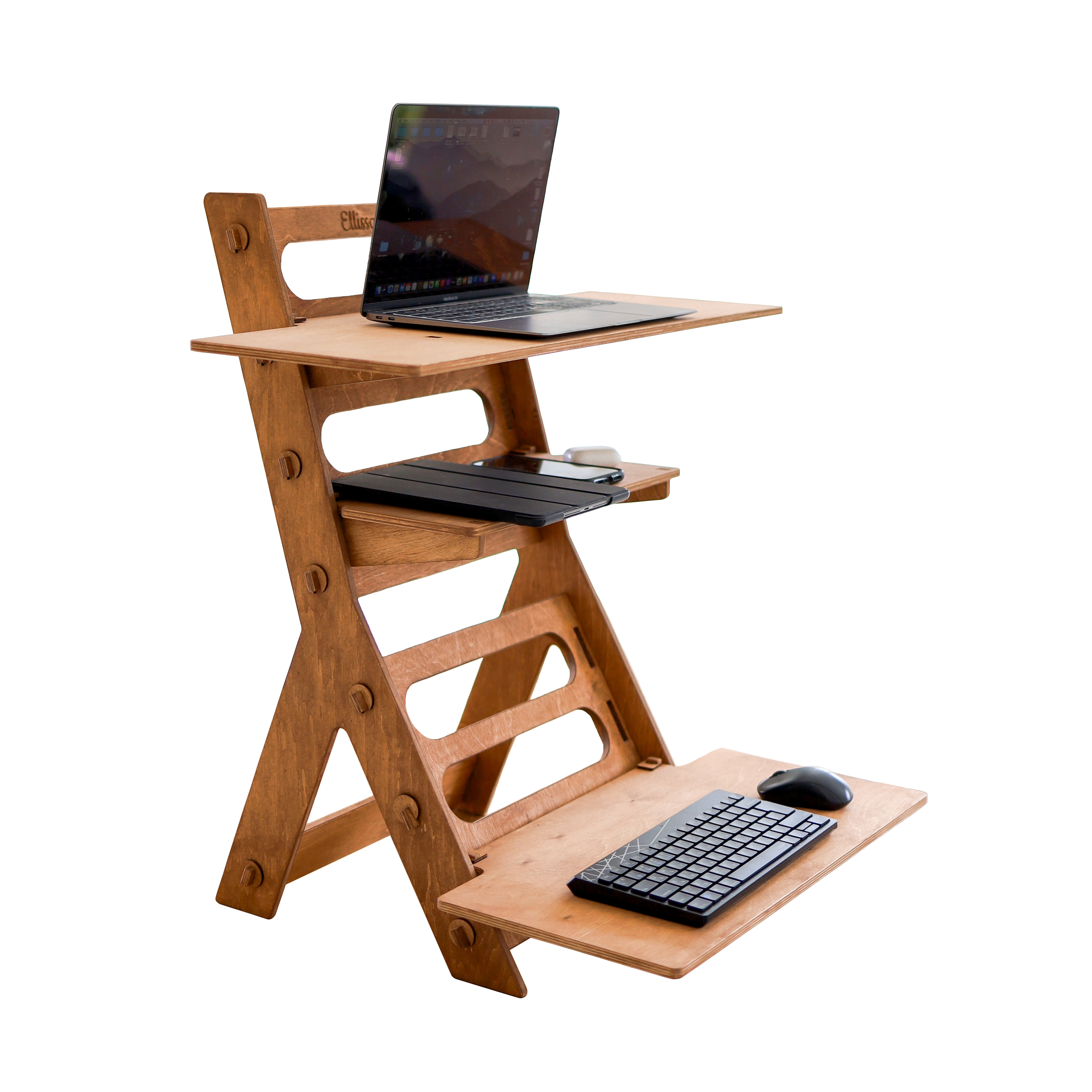 Ladder pattern standing desk by LifeHelperCo
