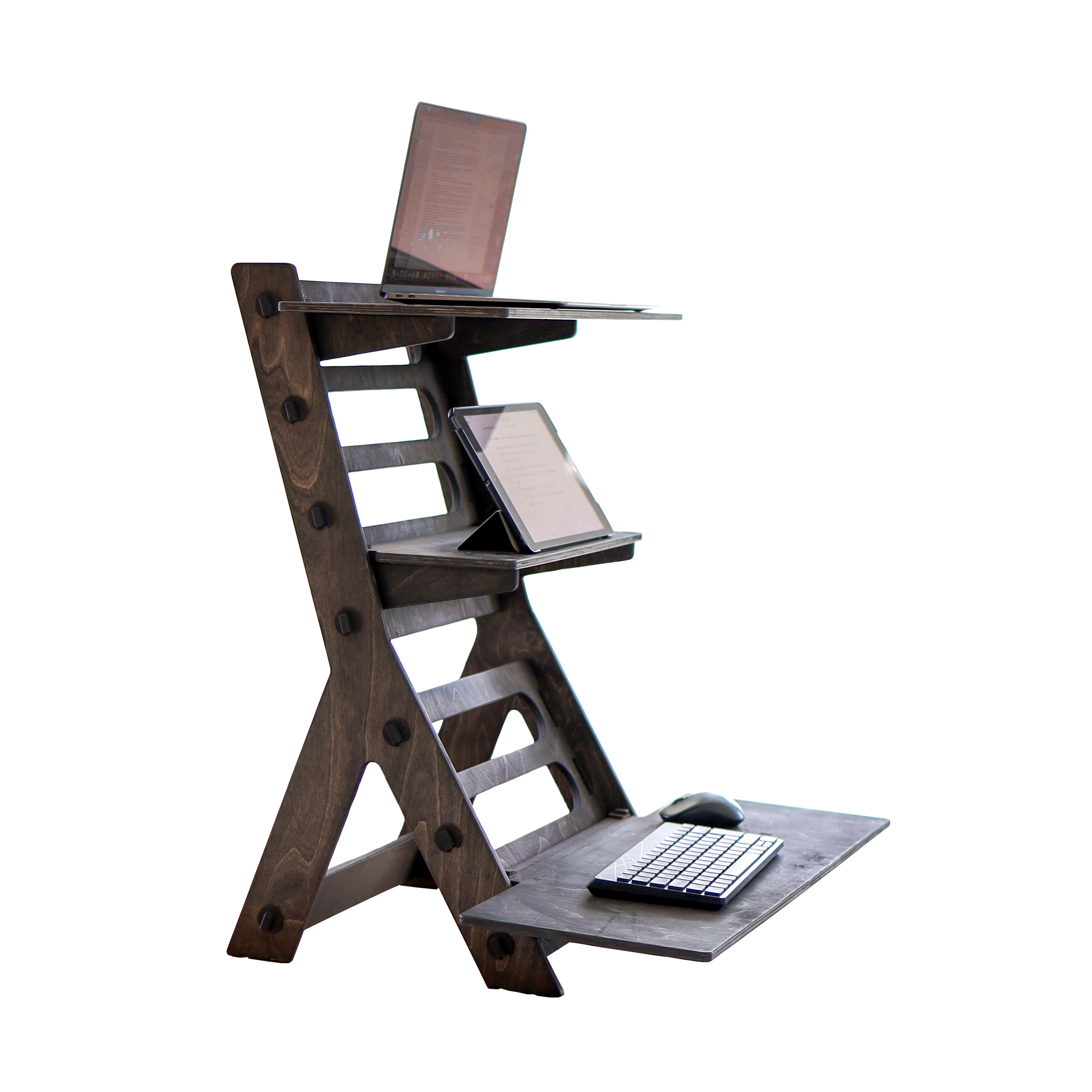 Ladder pattern standing desk by LifeHelperCo
