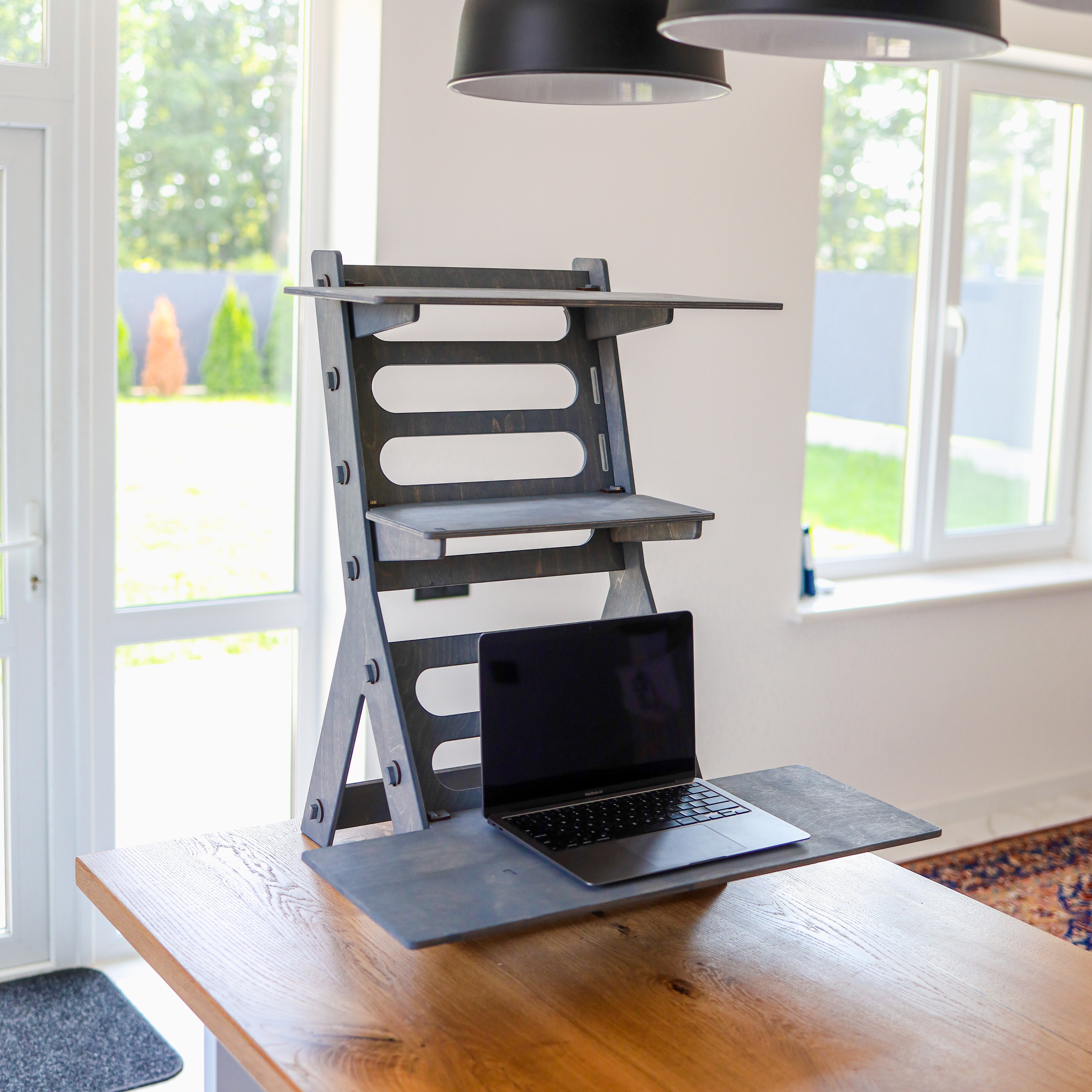 Ladder pattern standing desk by LifeHelperCo